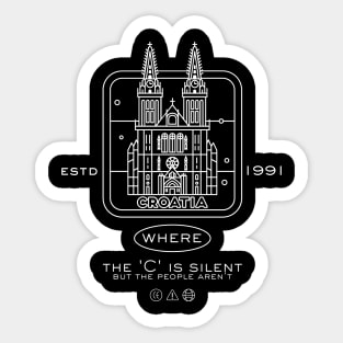 Croatia building Sticker